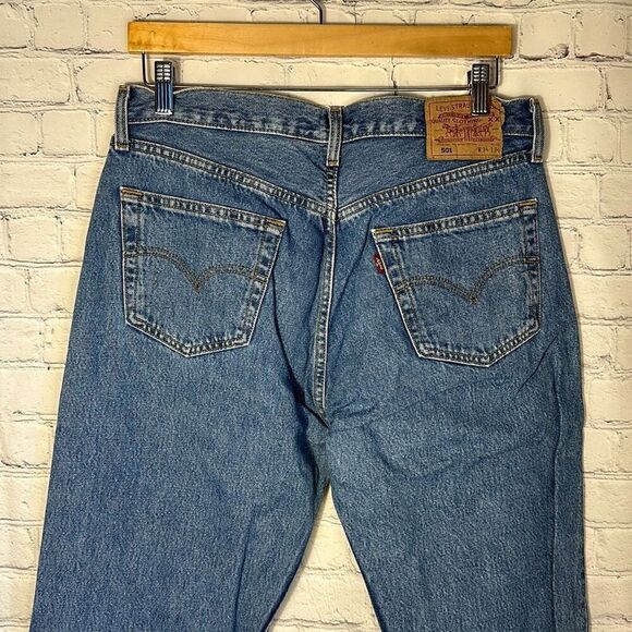 Levi’s Mens 501xx Button Fly Straight Jeans size W34 x L34 - Picture 5 of 9